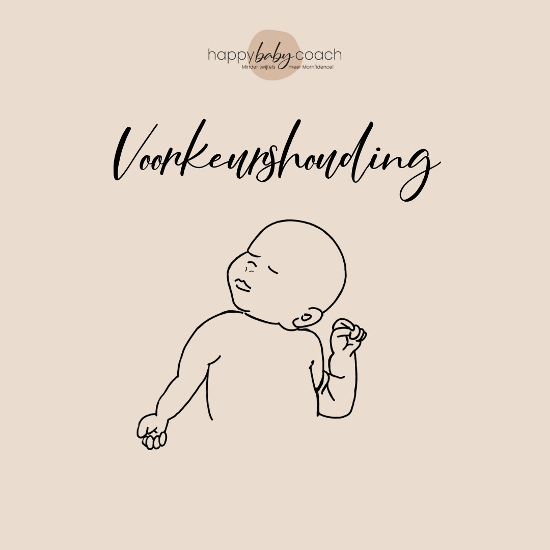 2 baby heeft een voorkeurshouding